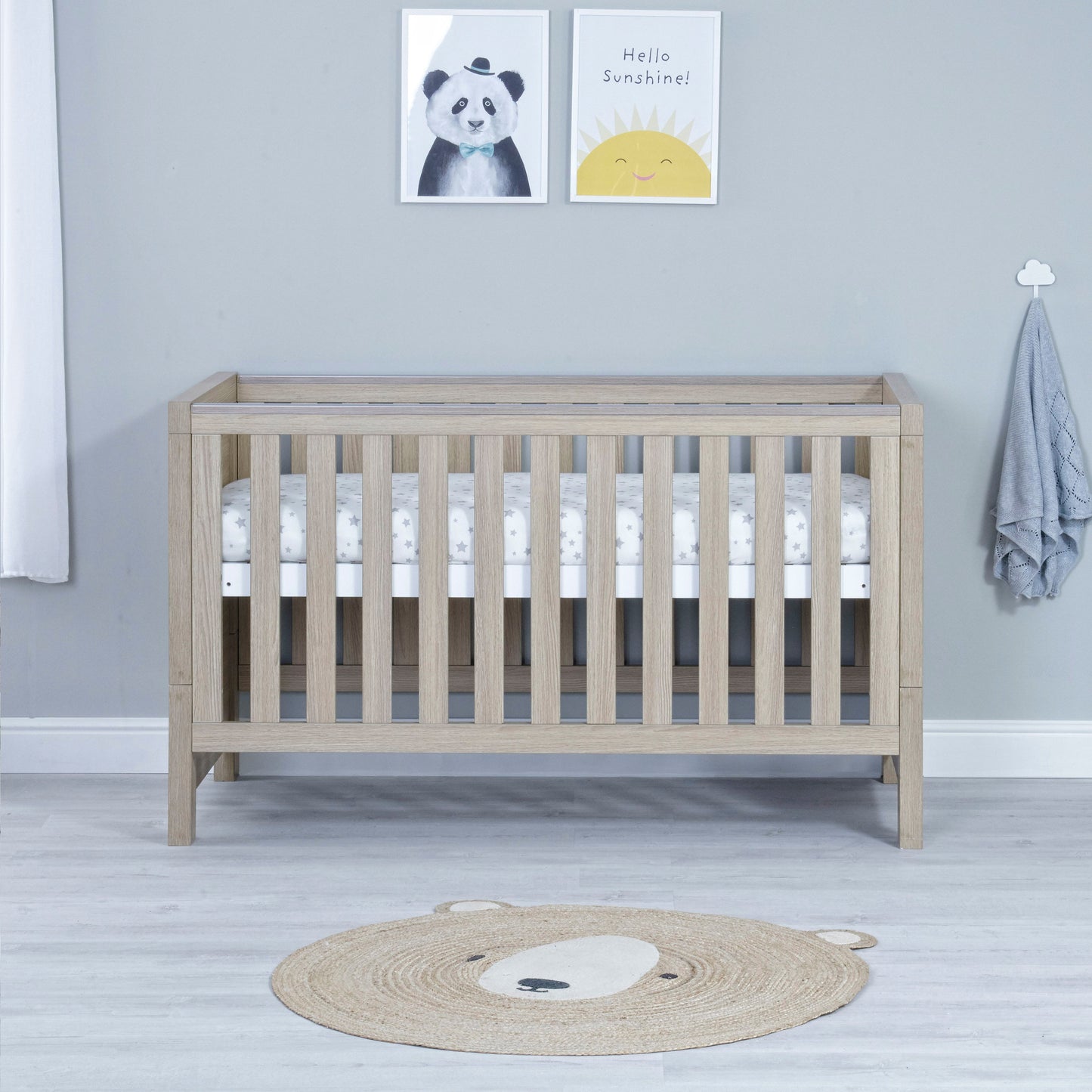 Luno Cot Bed - Oak