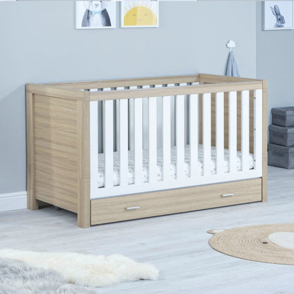 Luno Cot Bed - Oak White