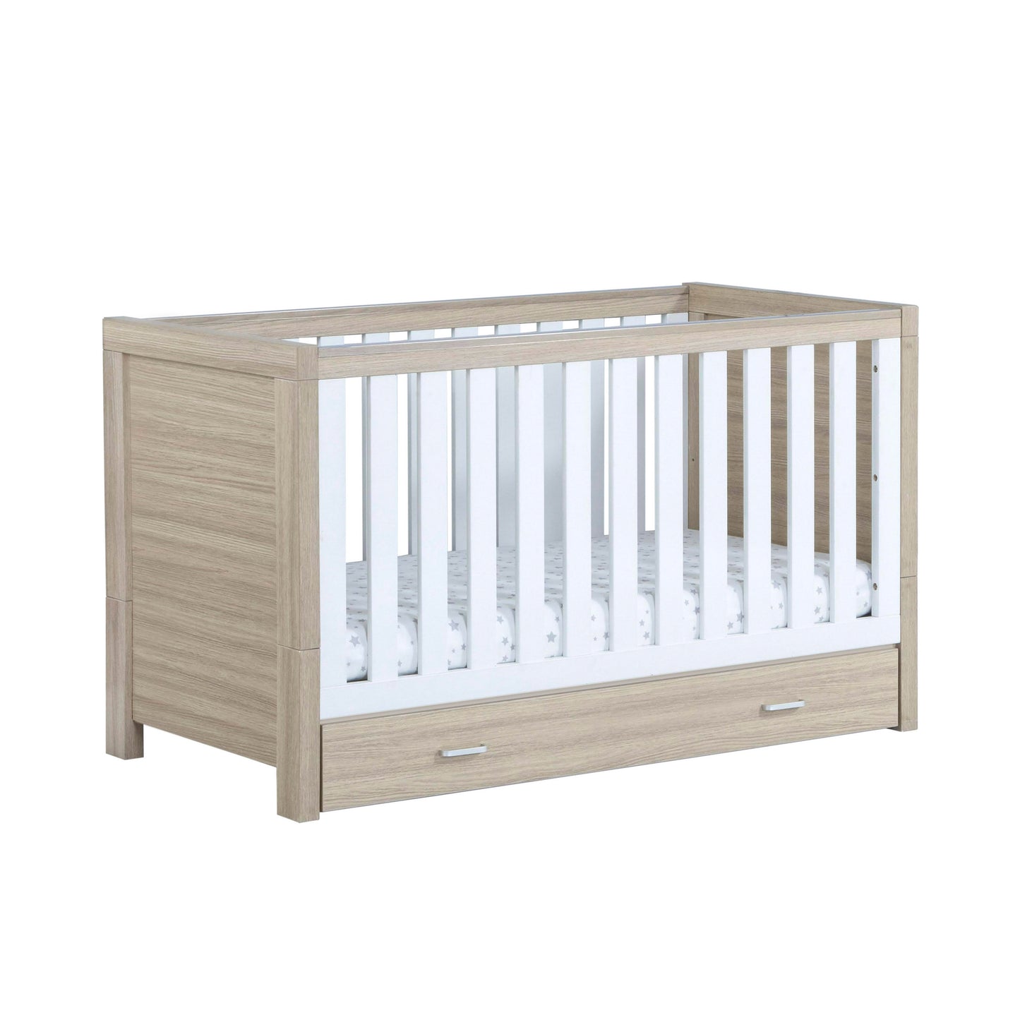 Luno Cot Bed - Oak White