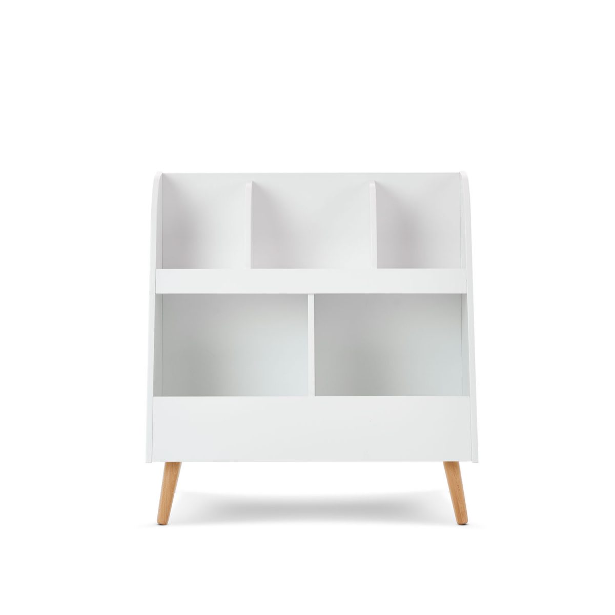 Maya Bookcase/Toy Storage - White With Natural (2)