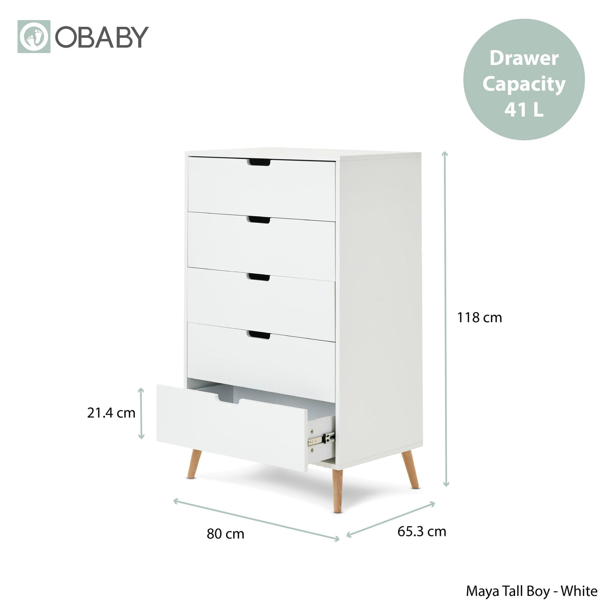 Maya Tall Boy - White With Natural (5)