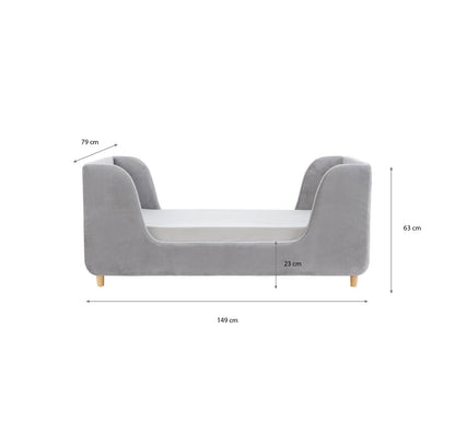 Lumi Toddler Bed - Velvet Grey (4)