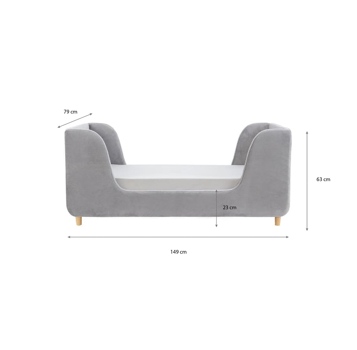 Lumi Toddler Bed - Dusty Pink (5)