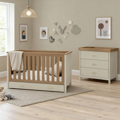 Mira 2 Piece Nursery Room Set - Cashmere Warm Oak
