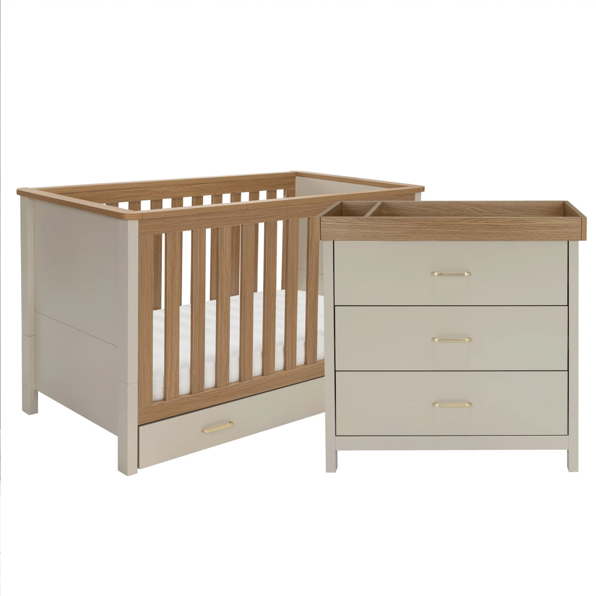 Mira 2 Piece Nursery Room Set - Cashmere Warm Oak