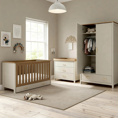 Mira 3 Piece Nursery Room Set - Cashmere Warm Oak