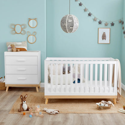 Mona 2 Piece Nursery Furniture Set - White
