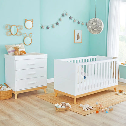 Mona 2 Piece Nursery Furniture Set - White