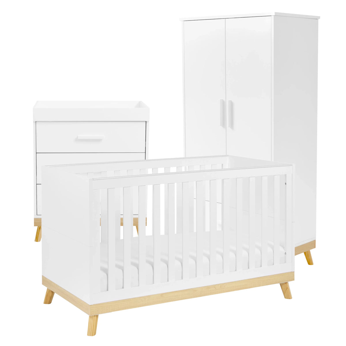 Mona 3 Piece Nursery Furniture Set - White