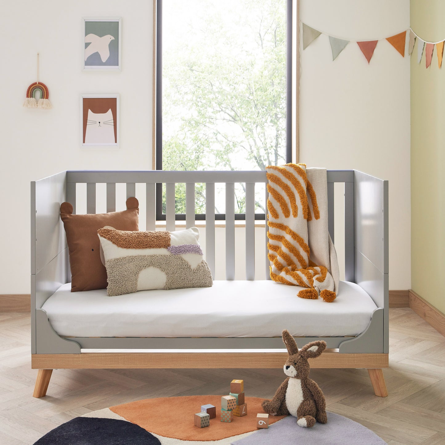 Mona Cot Bed - Grey