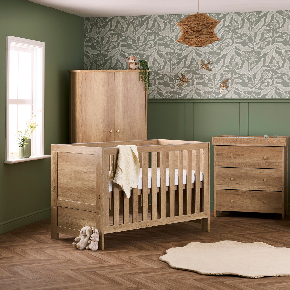 Nika 3 Piece Room Set - Oak
