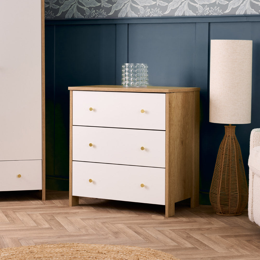 Nika 3 Piece Nursery Room Set - Oak & White (5)