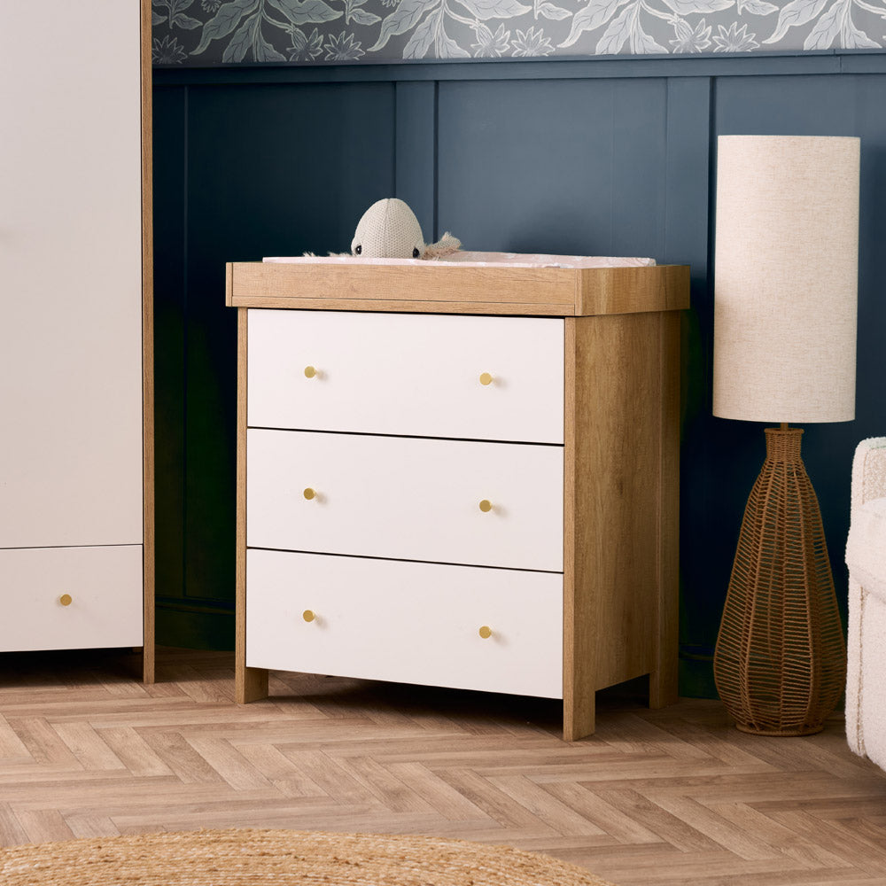 Nika 2 Piece Nursery Room Set - Oak & White (4)