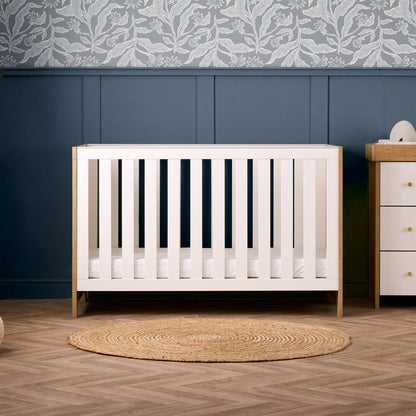 Nika 3 Piece Nursery Room Set - Oak & White (3)