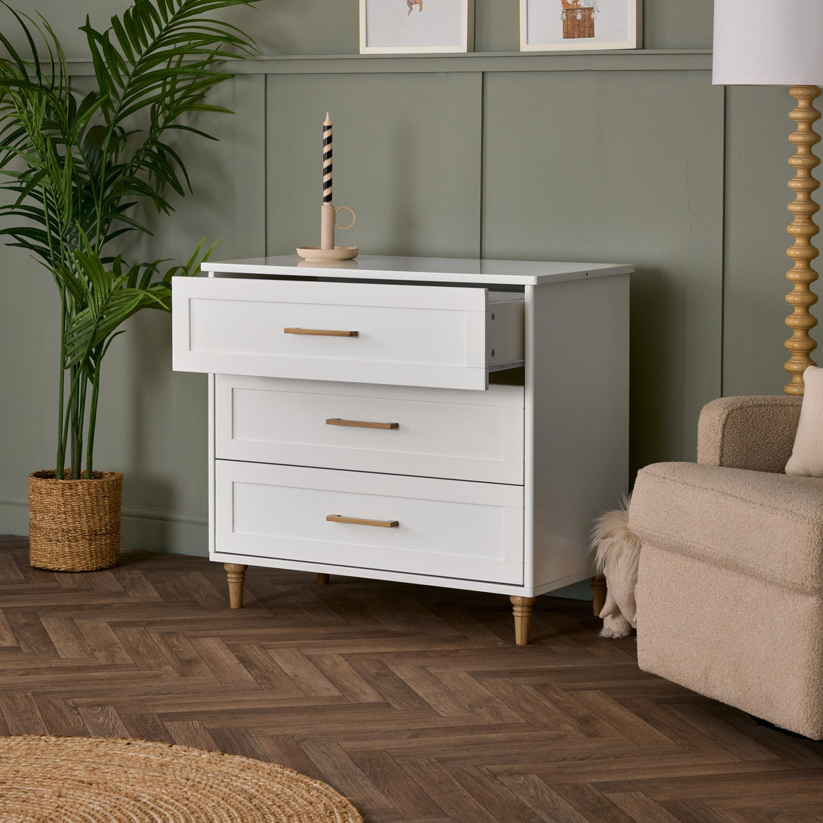 Orla Changing Unit - White with Oak (4)