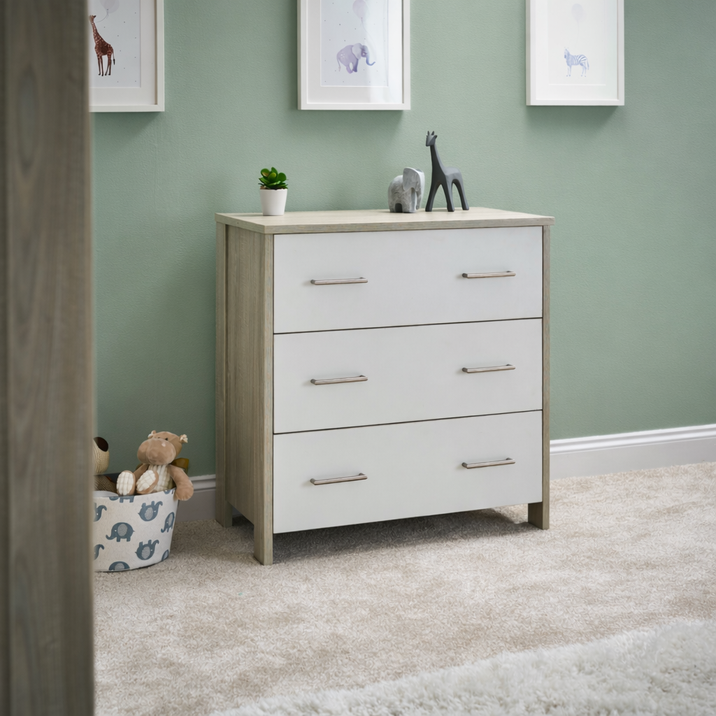Nika Changing Unit - Grey Wash & White (2)
