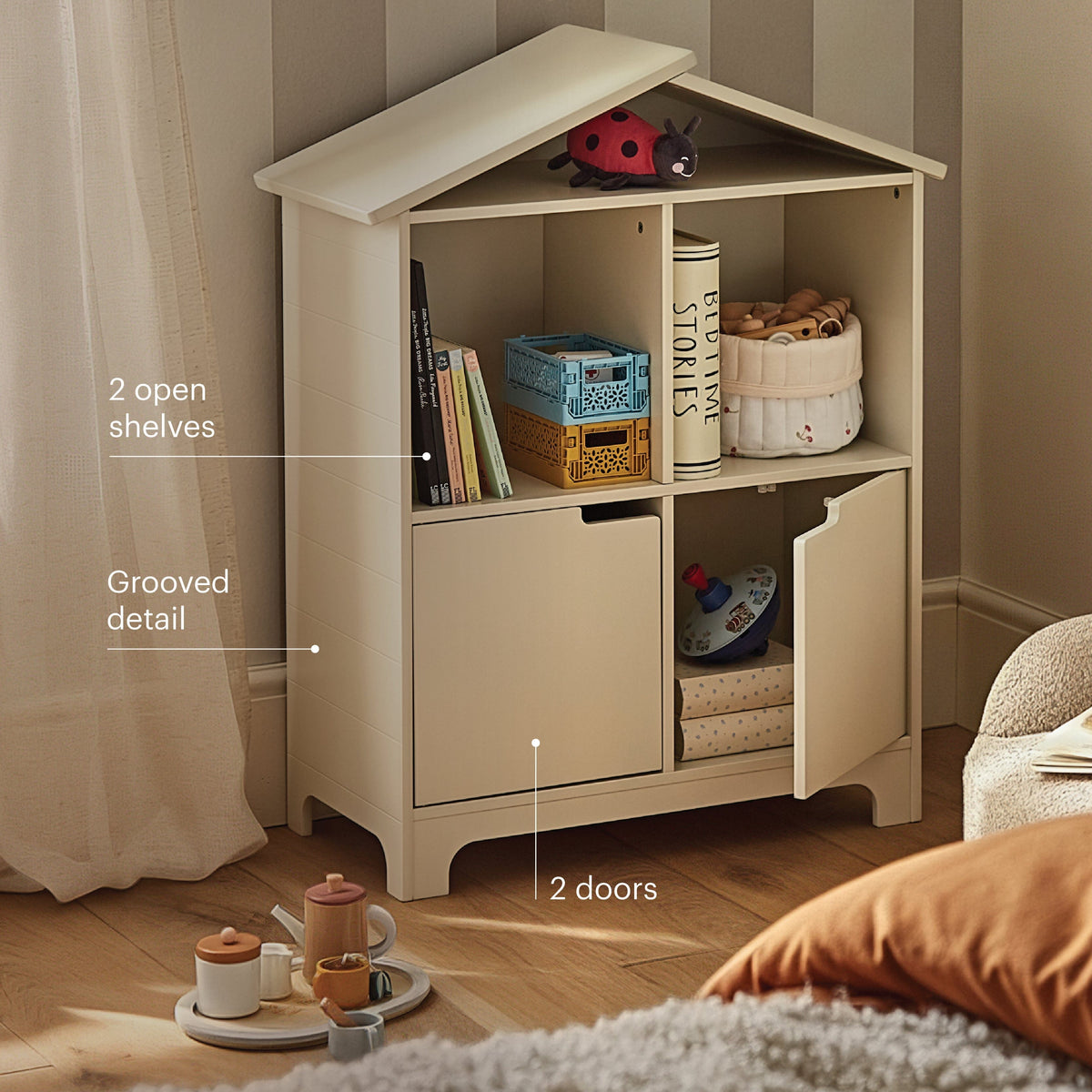 Play House Bookcase - Pebble