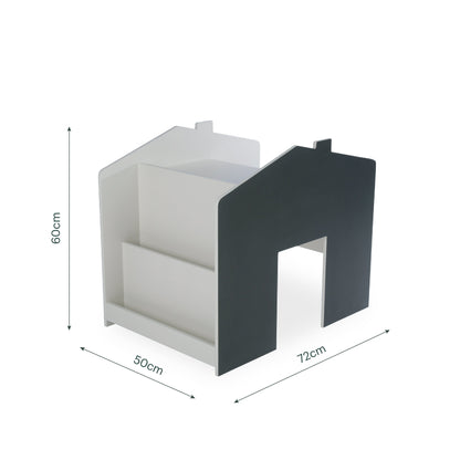 Play House Storage Desk with Bench - Pebble