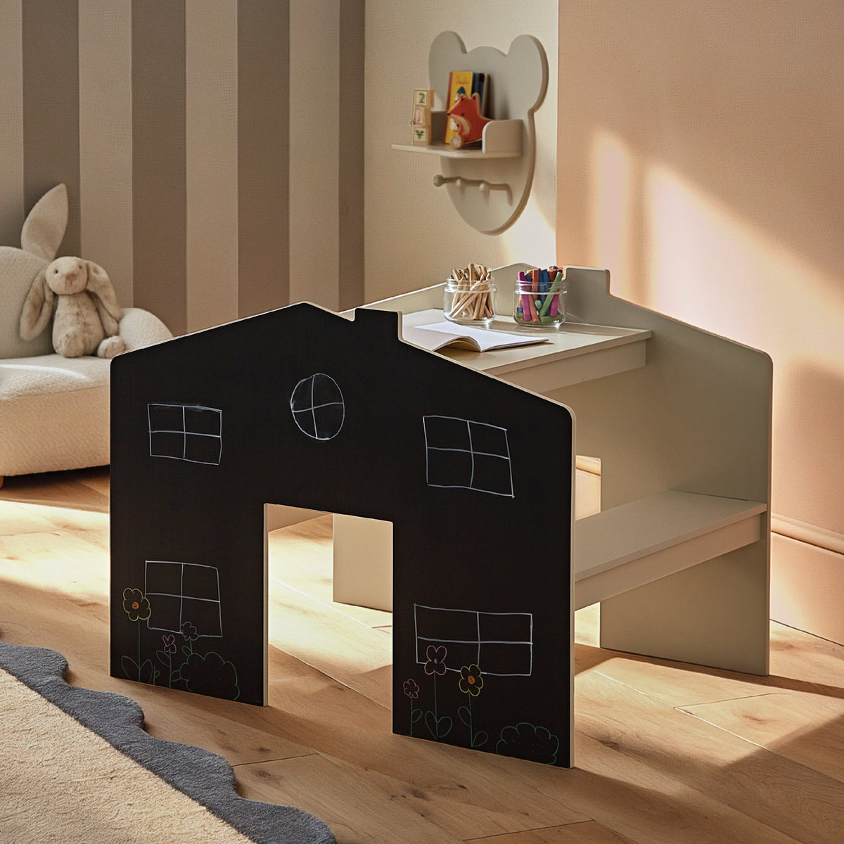 Play House Desk for 2 - Pebble