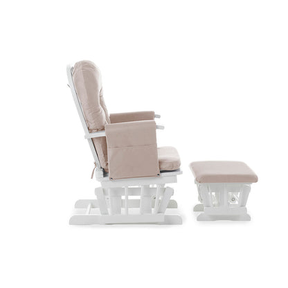 Obaby Reclining Glider Chair & Stool - Sand (4)