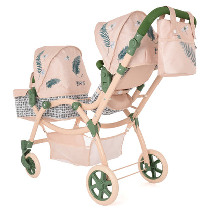 Roma RHS Twin Dolls Pram - Fern