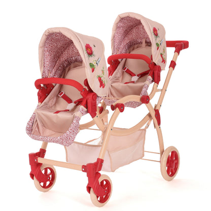 Roma RHS Twin Dolls Pram - Flora