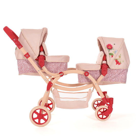 Roma RHS Twin Dolls Pram - Flora