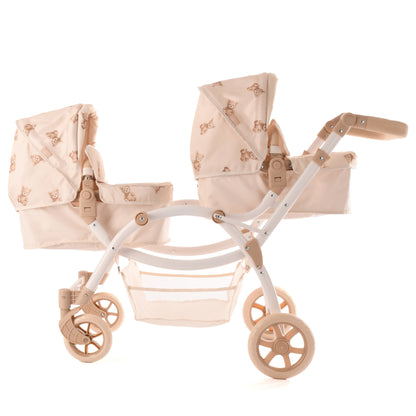 Roma Teddy Twin Dolls Pram