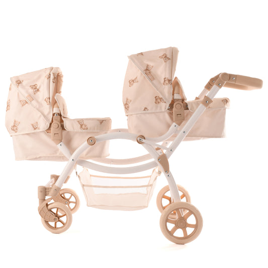 Roma Teddy Twin Dolls Pram