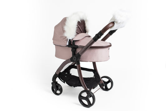 egg® Dolls Pram Fur Accessory Pack - White