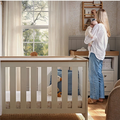 Burford Cot Bed - White & Oak