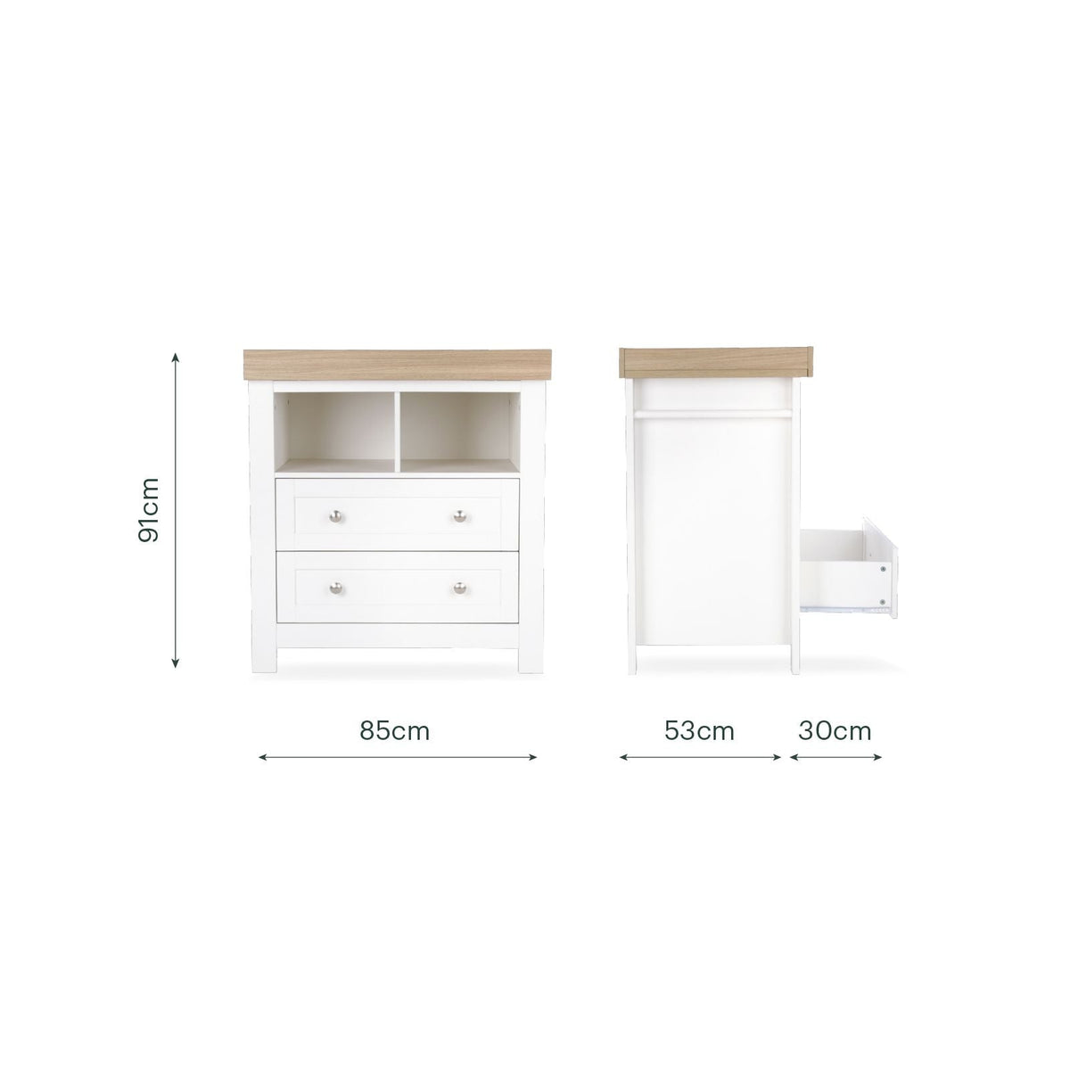 Burford Dresser Changer - White & Oak