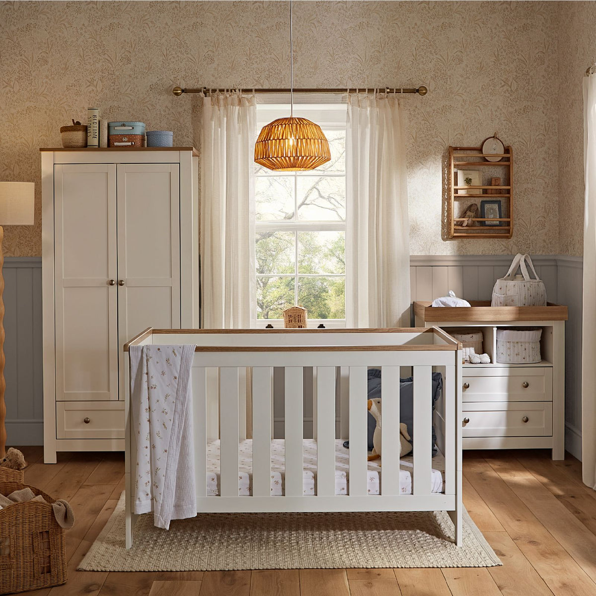 Clara 3 Piece Nursery Furniture Set - Cashmere & Ash