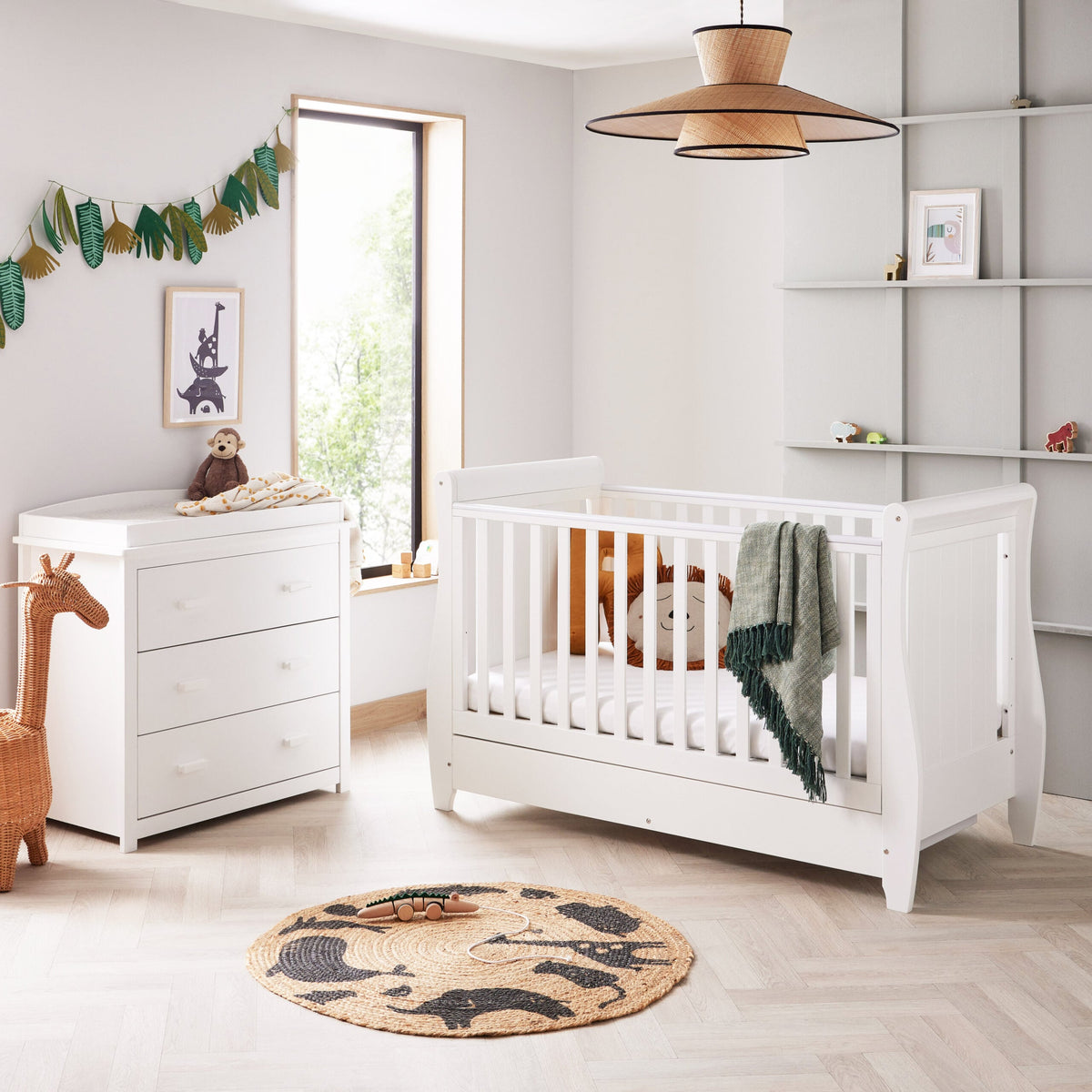 Stella 2 Piece Nursery Furniture Set - White