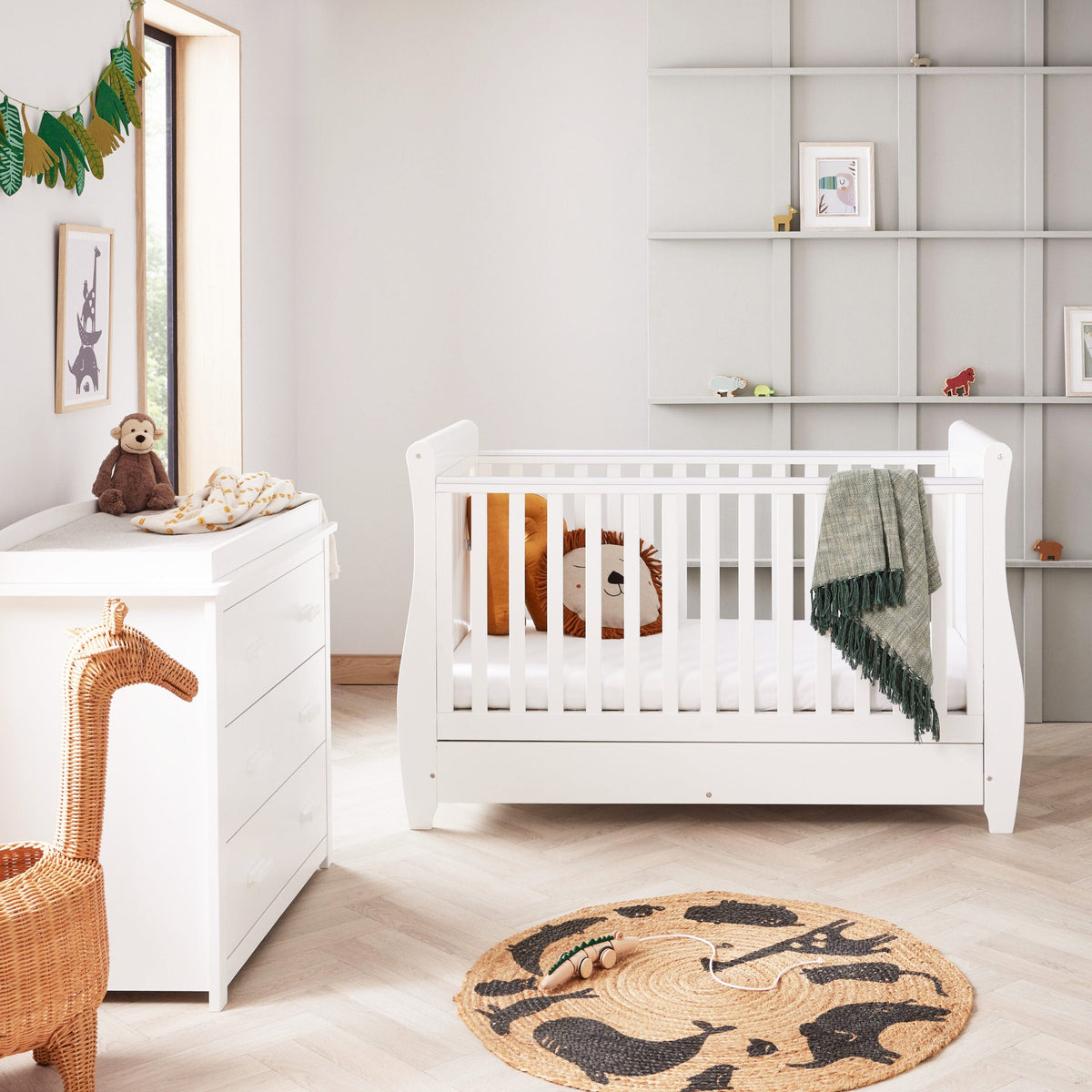 Stella 2 Piece Nursery Furniture Set - White