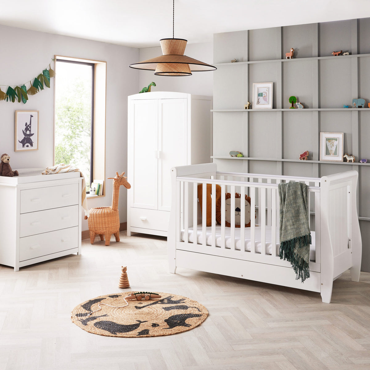 Stella 3 Piece Nursery Furniture Set - White