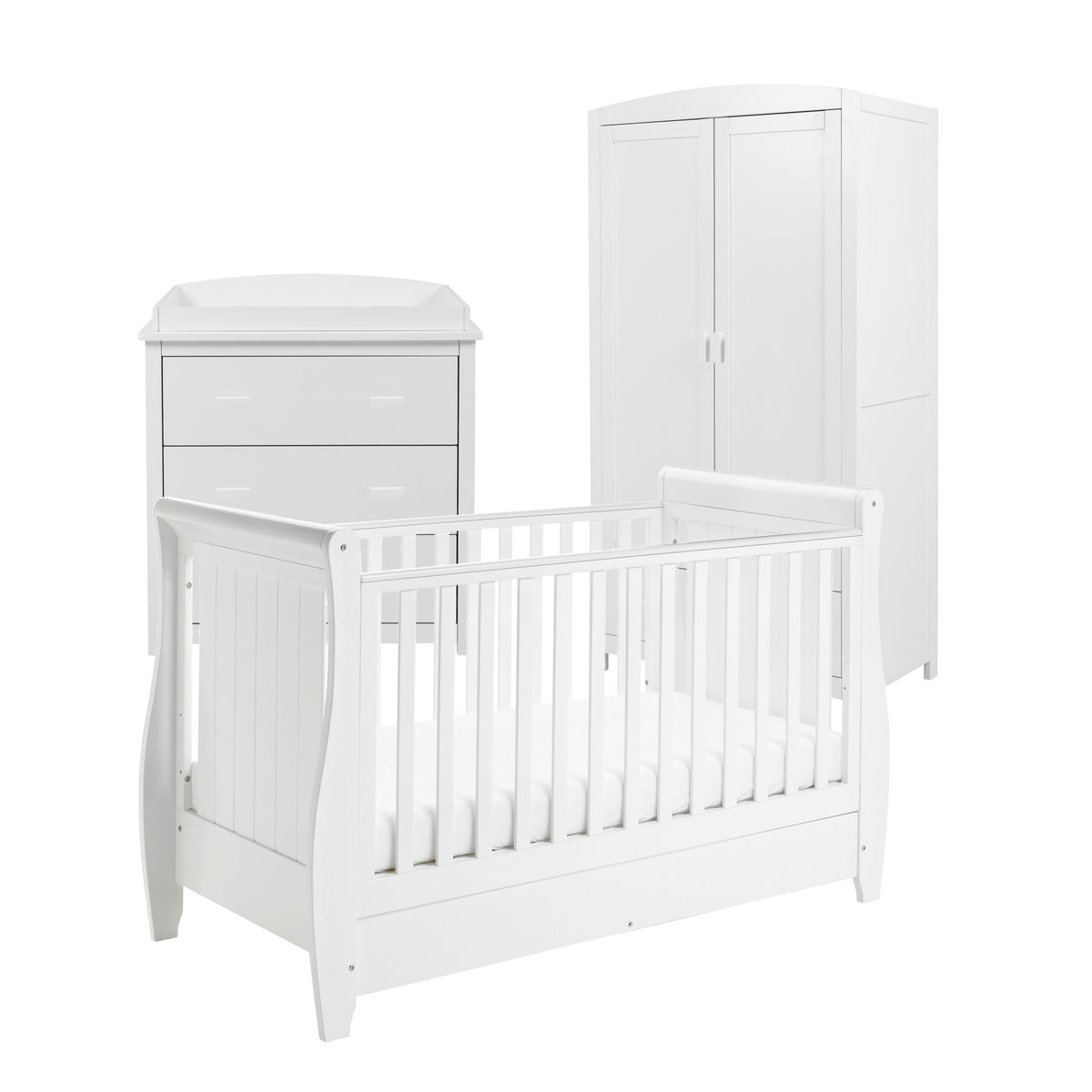 Stella 3 Piece Nursery Furniture Set - White