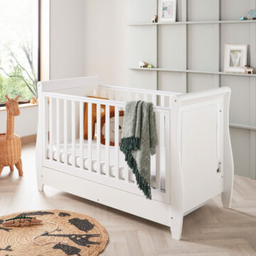 Stella Sleigh Cot Bed - Grey