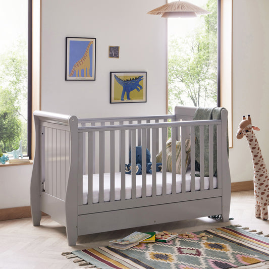 Stella Sleigh Cot Bed - Grey