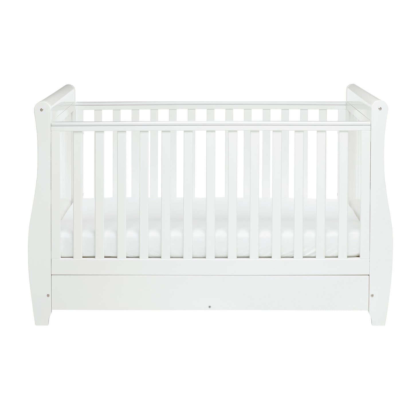 Stella Sleigh Cot Bed - White