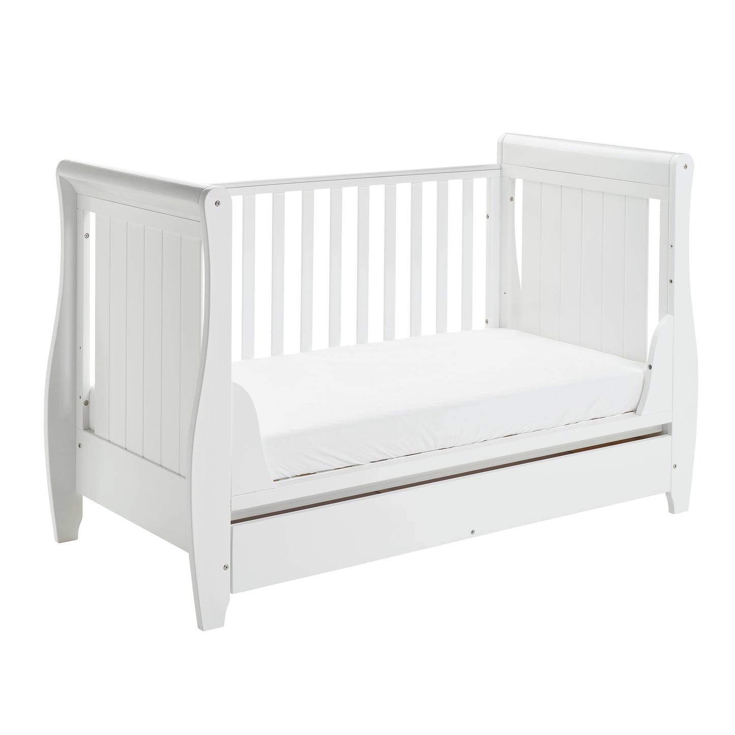 Stella Sleigh Cot Bed - White