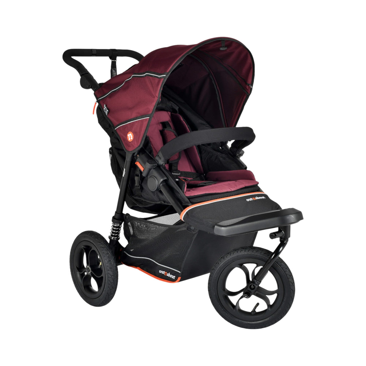 Out n About Nipper V6 Pushchair - Brambleberry Red