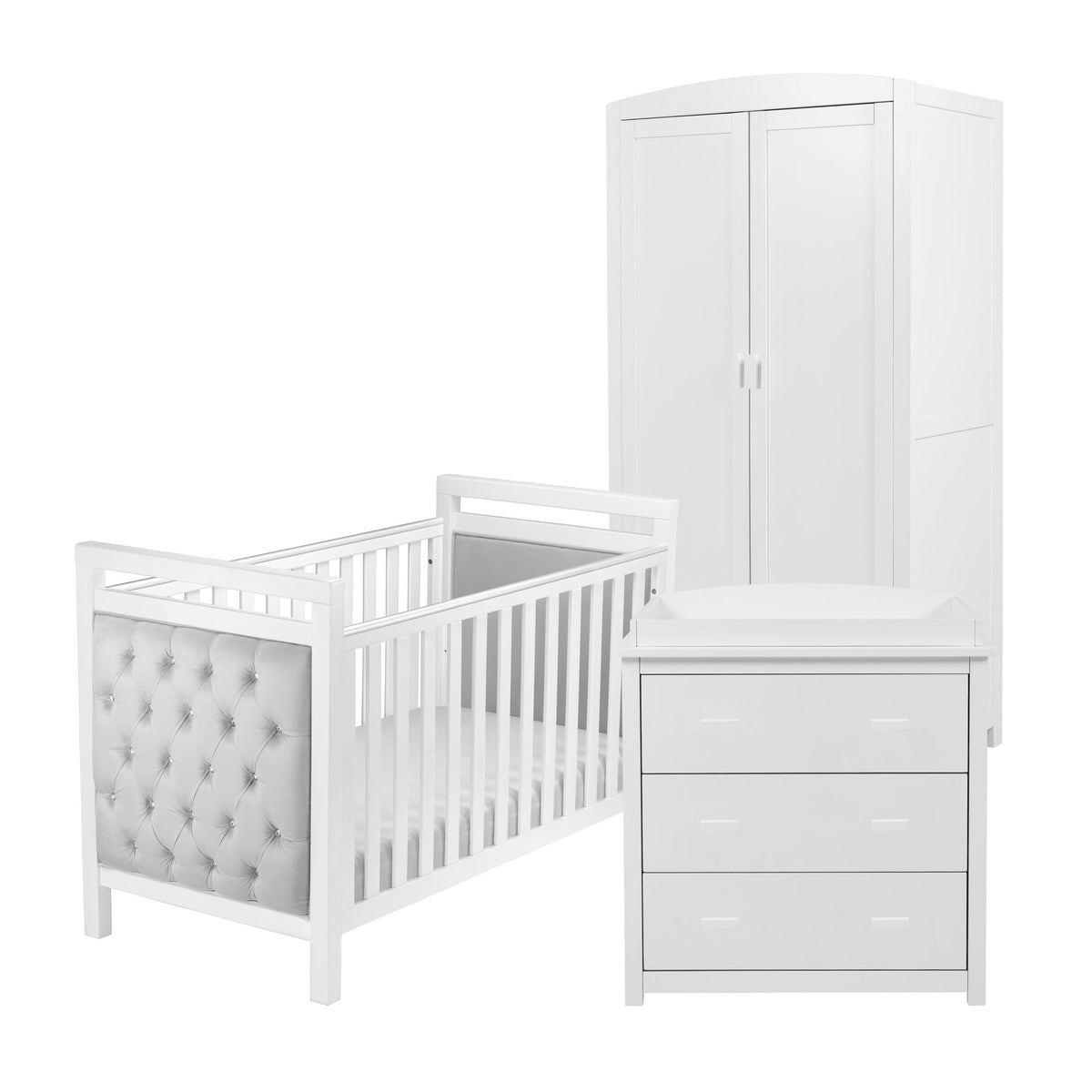 Velvet Deluxe 3 Piece Nursery Furniture Set