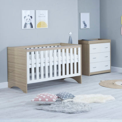 Veni 2 Piece Nursery Furniture Set - Oak White