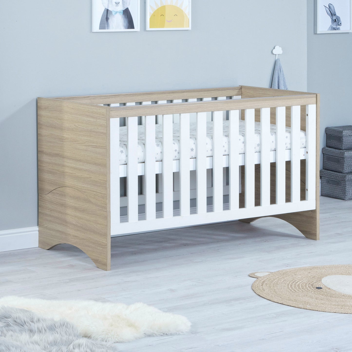 Veni Cot Bed - Oak White