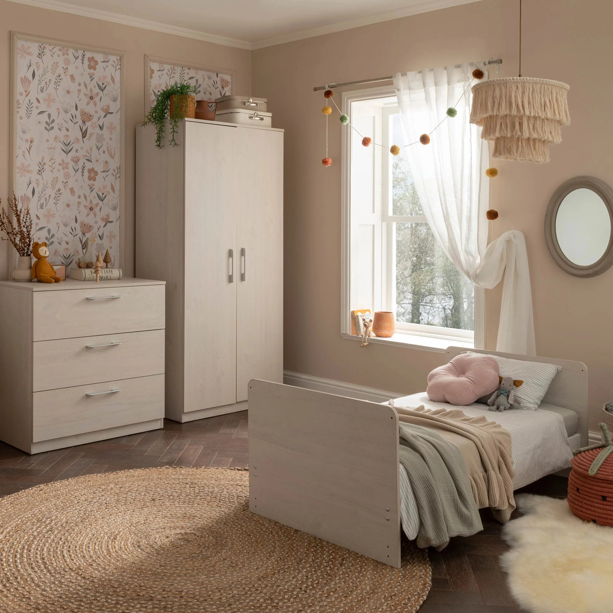 Freya Cot Bed - Coastal White