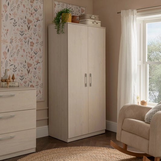 Freya Nursery Wardrobe - Coastal White