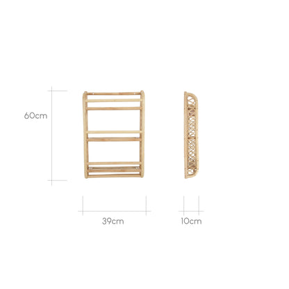 Aria Wave Bookshelf - Rattan