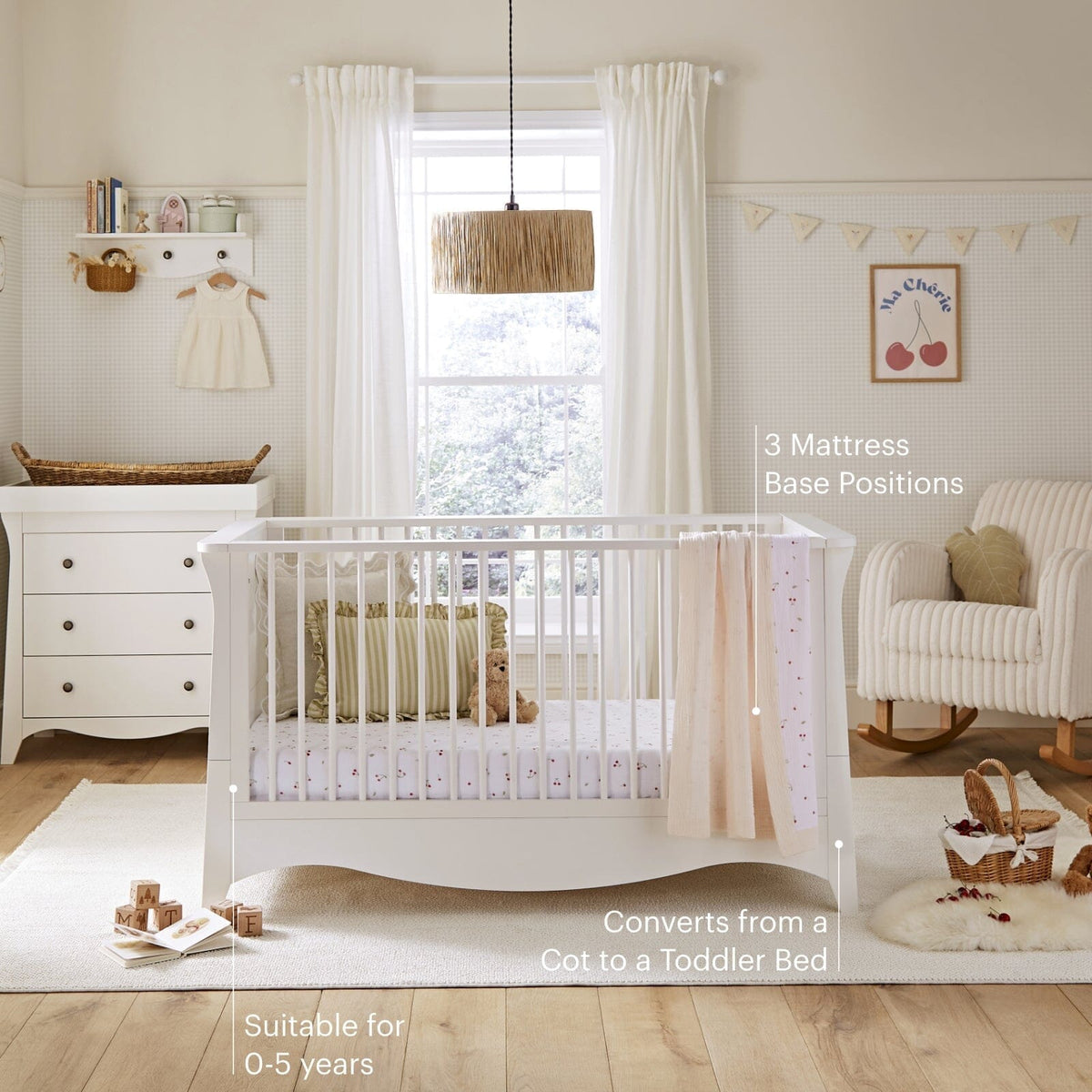 Clara Cot Bed - White
