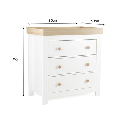 Luna Dresser Changer - White & Oak